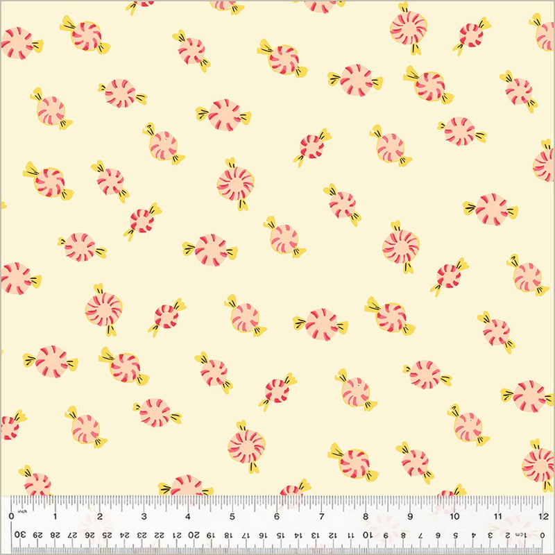 Studio Edit Heather Ross 50167D-2 Cream Peppermint Candies Cotton
