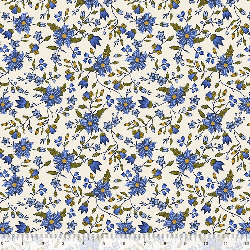 Alexandra Williamsburg 53701-4 Ivory Vining Cotton