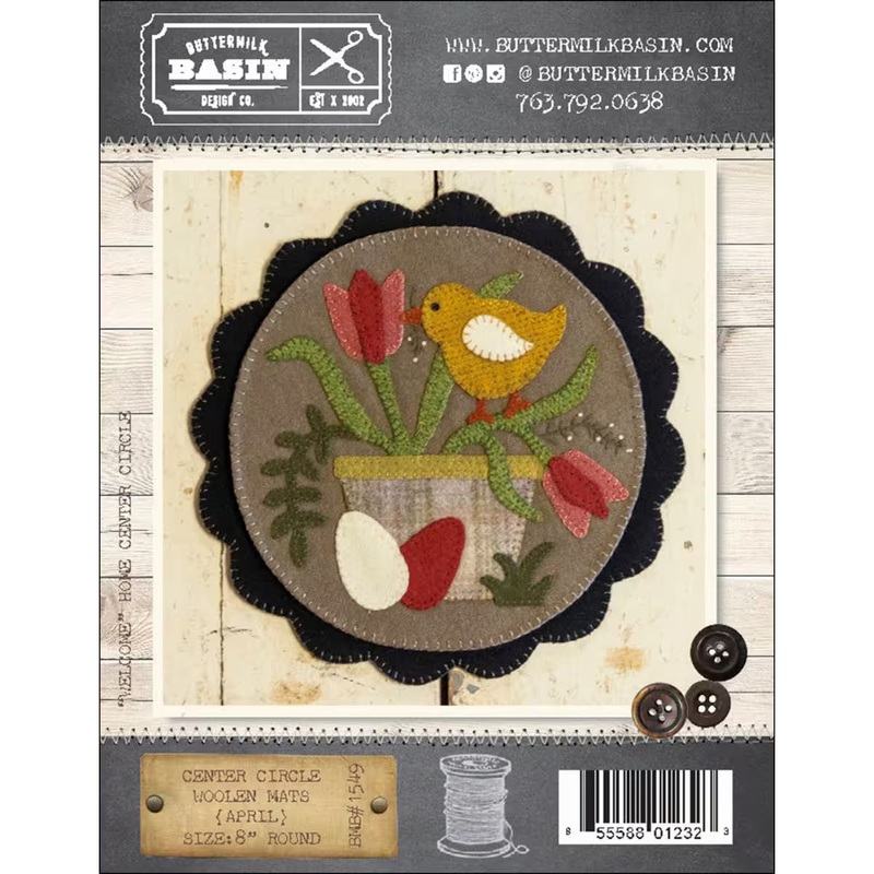 Buttermilk Basin - Center Circle Woolen Mats - April
