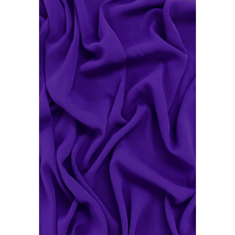 Purple Triacetate Lightweight Matte Crepe