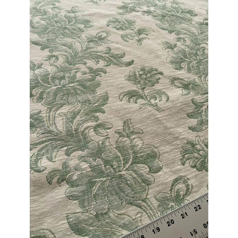 Scalamandre Arles Green Floral Botanical Cotton Linen MSRP USD 196/y