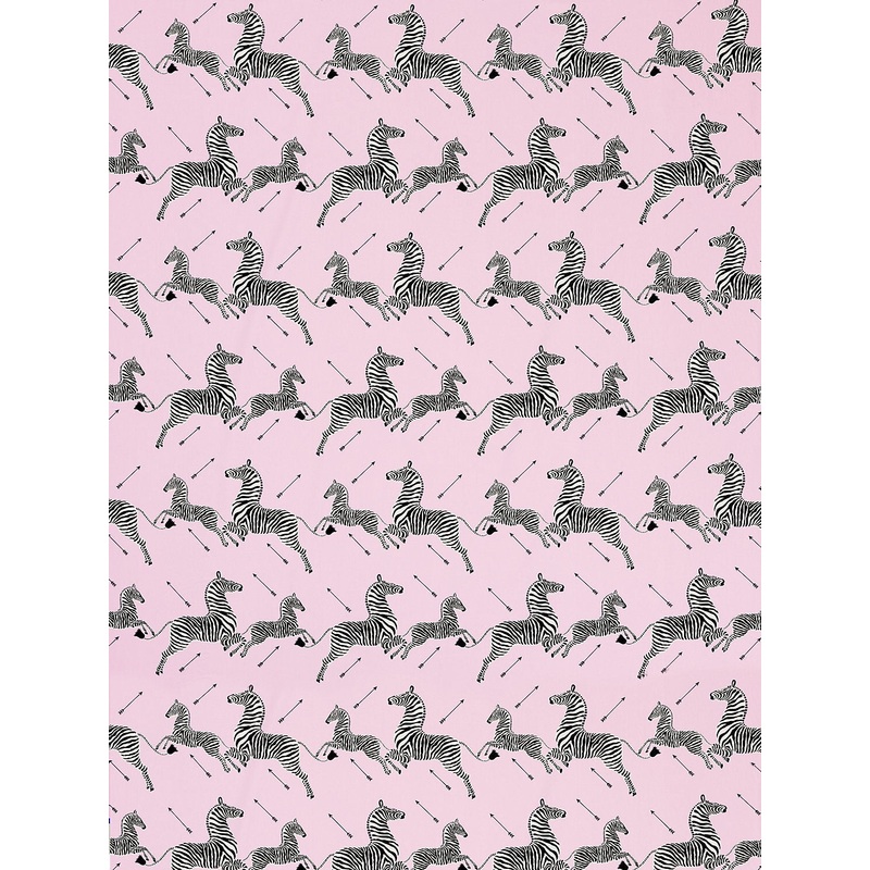 Scalamandre Zebras Petite Peony Black White Cotton Print Animal MSRP USD280/y