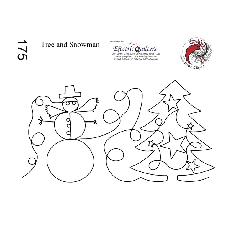 175 Trees And Snowman Pantograph by Linda V. Taylor