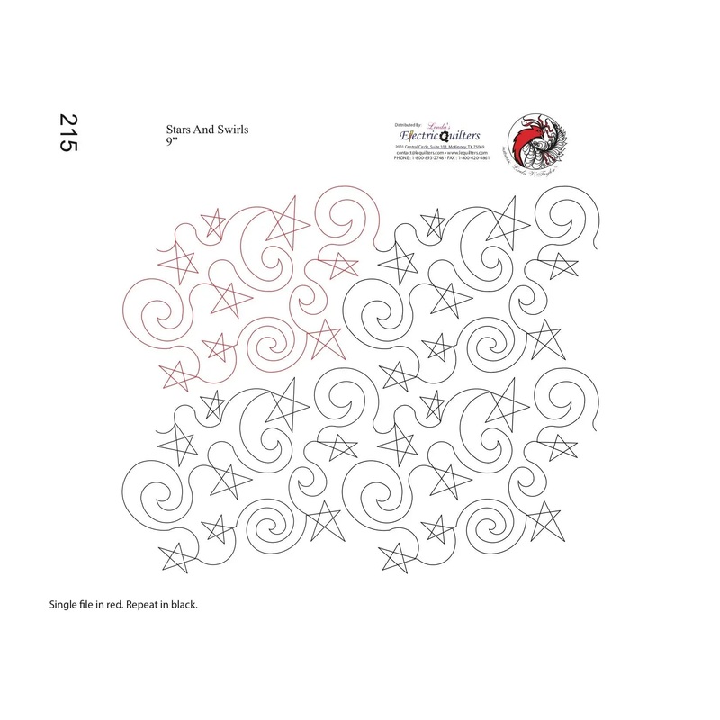 215 Stars And Swirls Pantograph by Linda V. Taylor