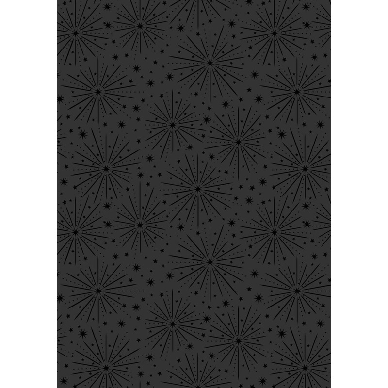 Tiny Tonals SS26 - Black on Black Starburst - Cotton Quilting Fabric