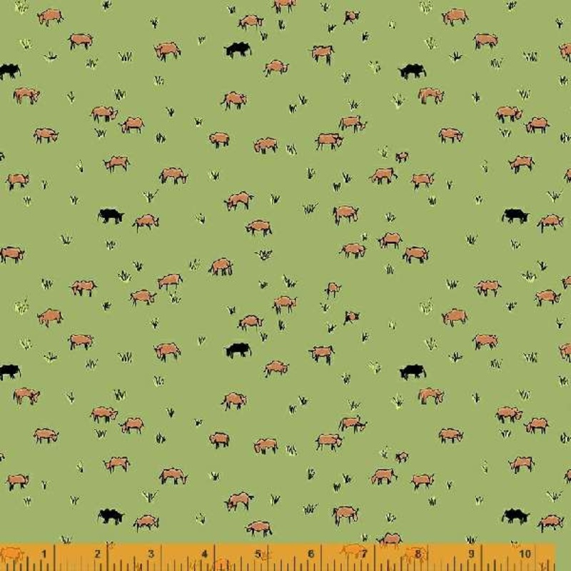 Yippie Yi Yo Ki Yay Laura Heine 53238-11 Grass Cows Cotton