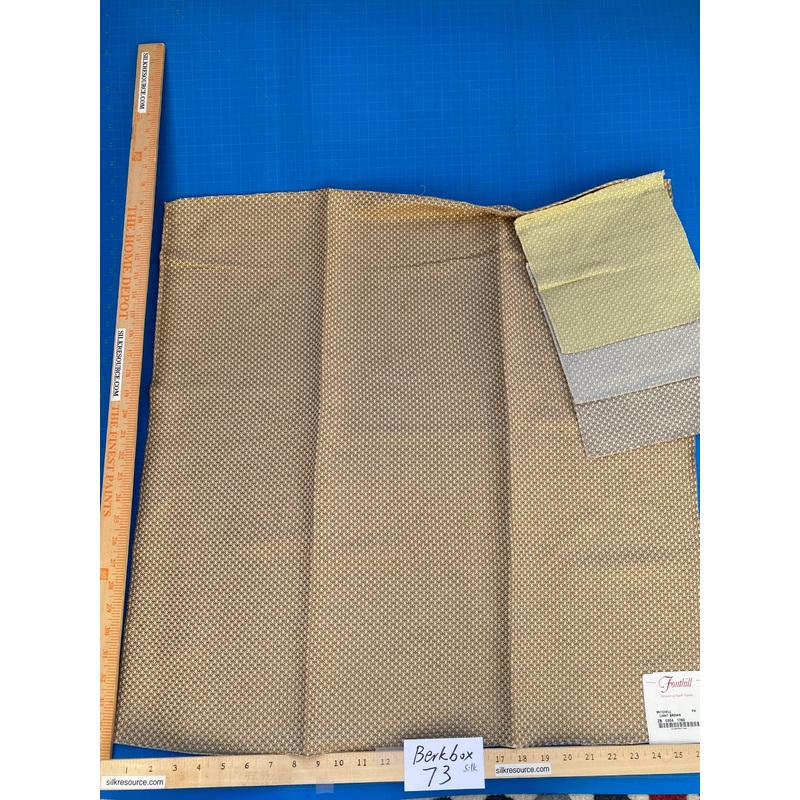 17 Berkbox73 Square Silk by Old World Weavers Mitchel Light Brown Small Scale Texture Plain Yellow MSRP USD 216/y