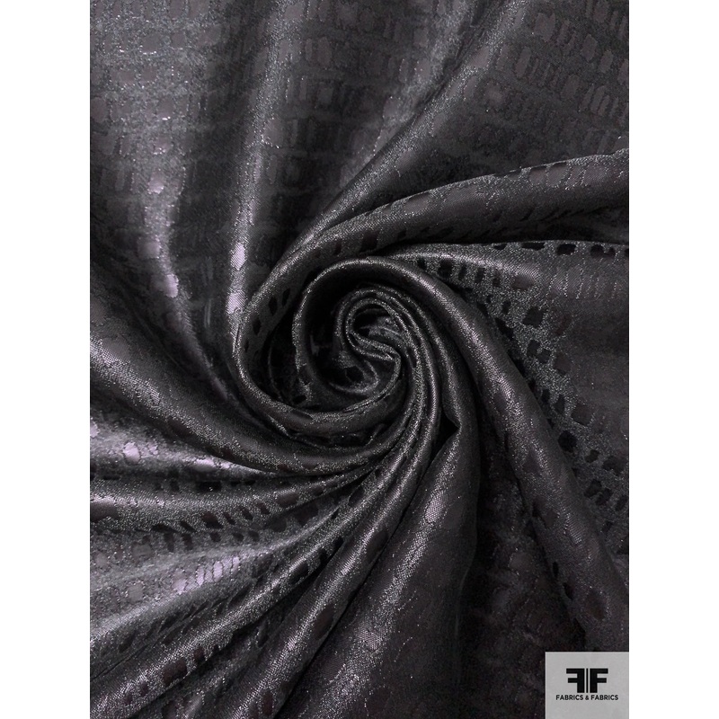 Italian Graphic Pattern Novelty Gazar Lam - Black
