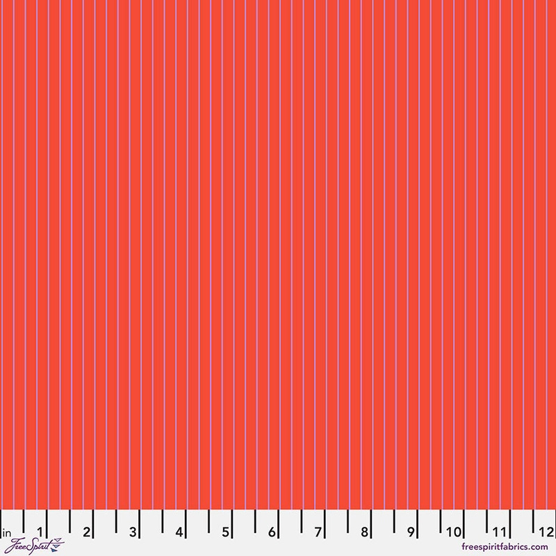 Tiny Stripes - Wildfire || Tula Pink True Colors Cotton Fabric