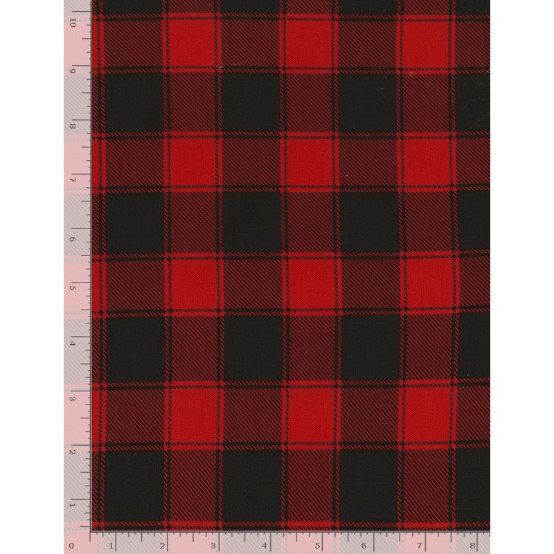 44"-Timeless Treasures Red Buffalo Check-100% cotton