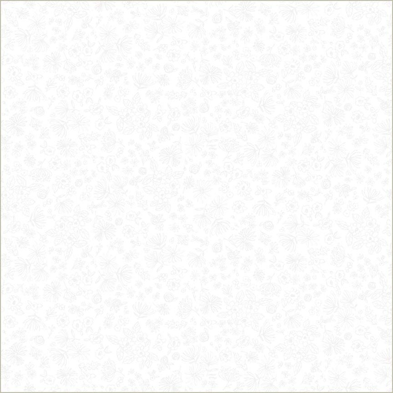 Pen & Petal Whistler Studios 54970-4 White On White Ditsy Doodles Cotton