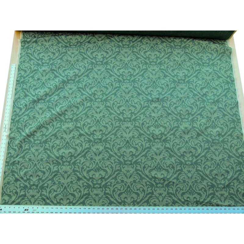 Scalamandre Mazarino Damask Giada Green Jade Cotton Fonthill MSRP USD 132 Heavy Fonthill