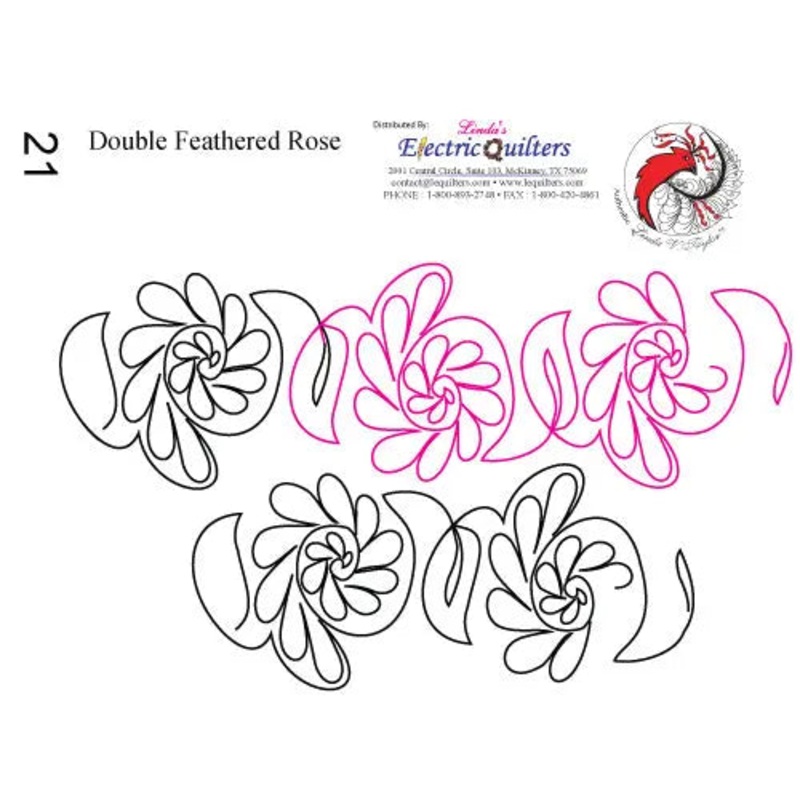 021 Double Feathered Rose Pantograph by Linda V. Taylor