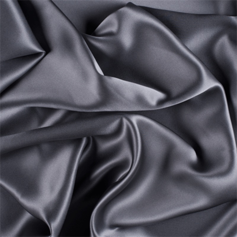 2 YD PC-Runway Silks Gray Stretch Silk Charmeuse Fabric - Reorderable