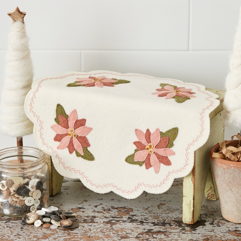 Poinsettia Candle Mat
