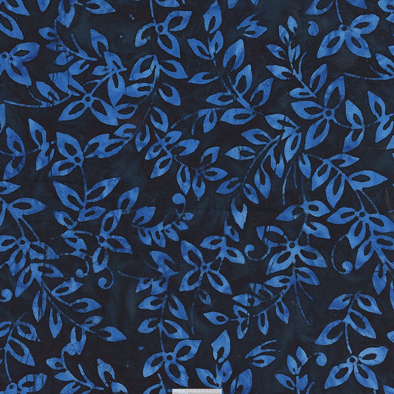 QE6: Splash 434Q-5 Navy Beanstalk Batik Cotton