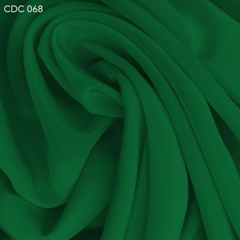 Silk Crepe de Chine - Pine Green