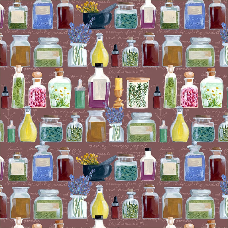 Apothecary Jennifer Moore/Monaluna 55721-8 Plum Apothecary Organic Cotton
