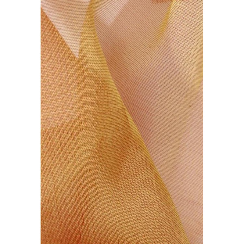 Dark Saffron Yellow Silk Organza Fabric