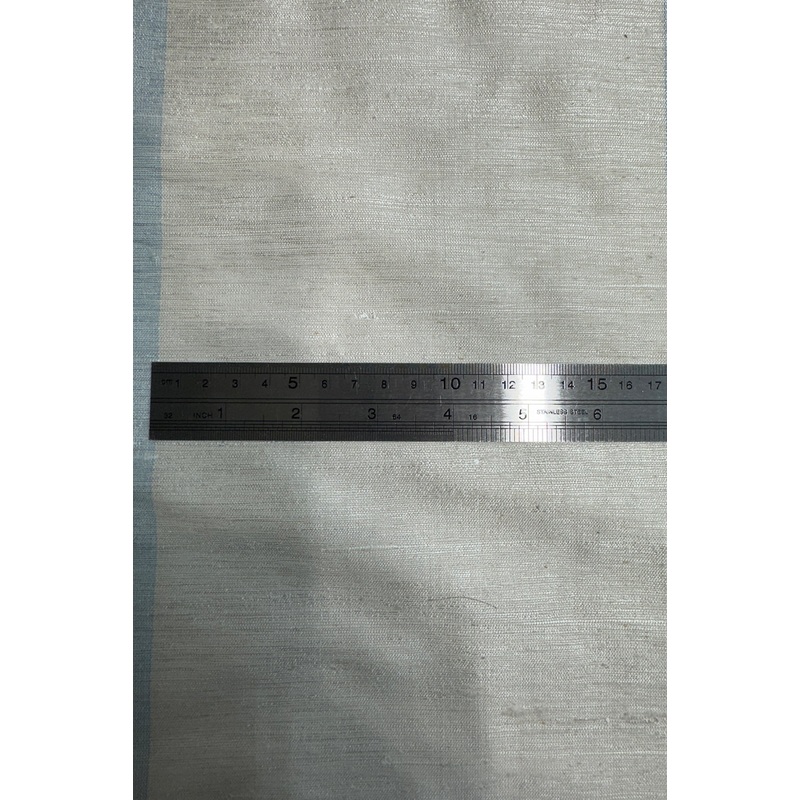 Blue and White Silk Tweed