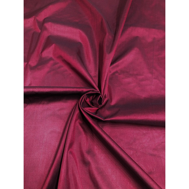 Burgundy Spun Silk Fabric