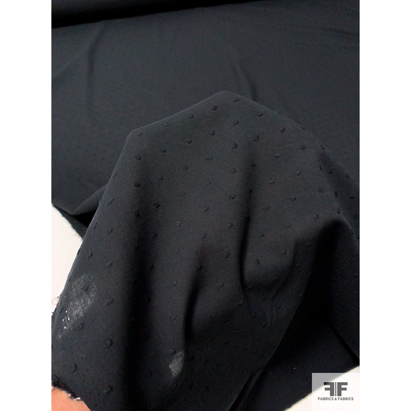Swiss Dot Cotton Voile - Black