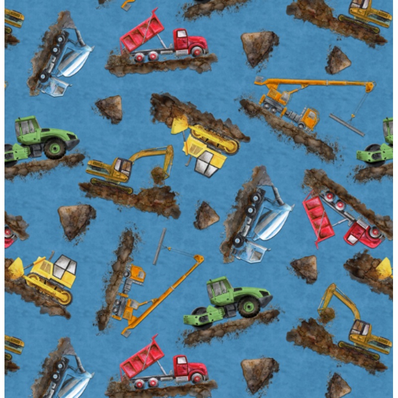 44"- Blank Quilting "Let's Get Building" - 100% Cotton