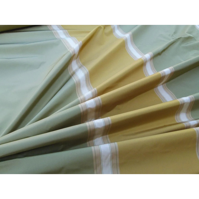 by yard Scalamandre Villa Ornella Stripe Silk Moss & Brass Yellow Gold Green Huge Stripe Old World Weavers MSRP USD 300/y