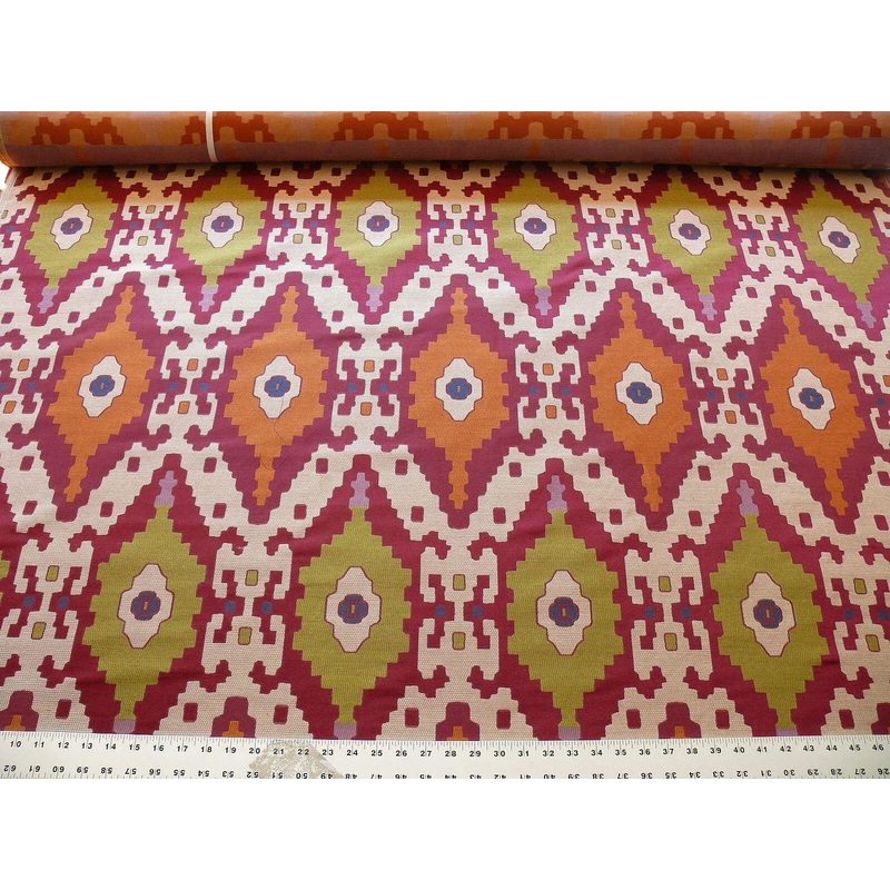 Clarence House Masa Jarquard Ikat Colorful Silk Blend MSRP USD 410/Y