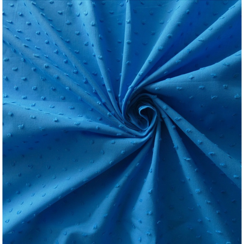 Remnant 9295 "Alabama" Swiss Dot Cotton Batiste Fabric, Cobalt, 2.25 yard bolt end