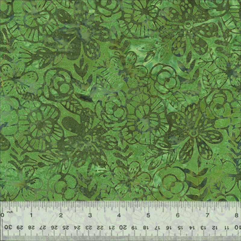 Sequoia Baliscapes 2803Q-X Forest Etched Floral Batik Cotton