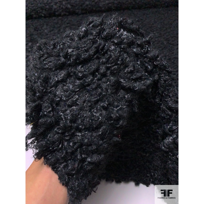 Persian Lamb Faux Fur - Black