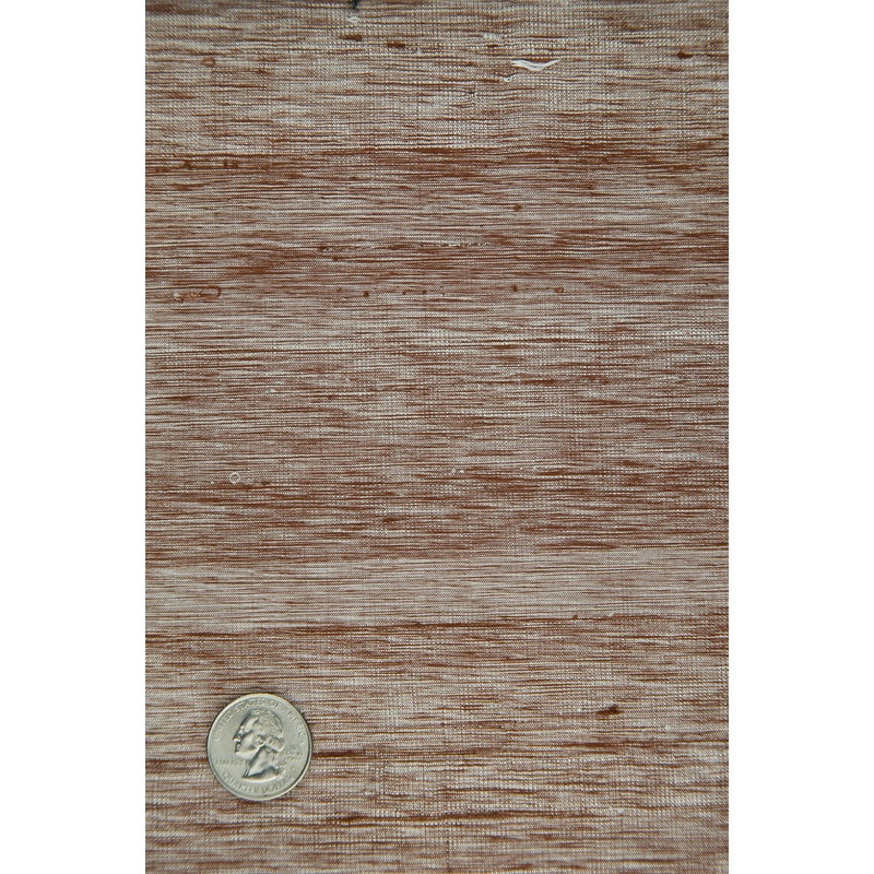 Brown White 141/3 Silk Shantung