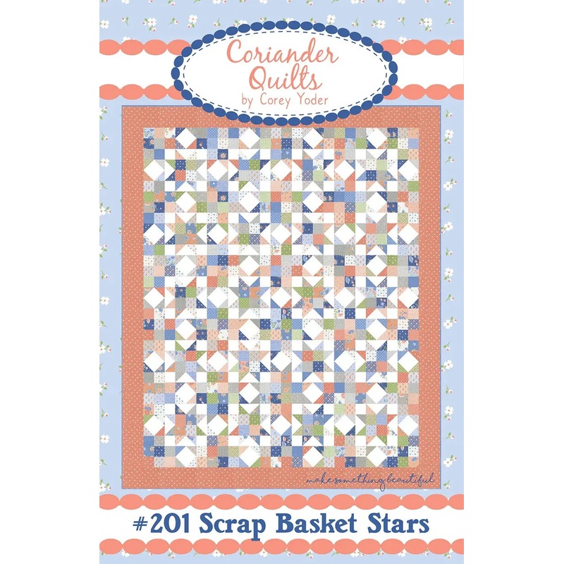 Coriander Quilts - #201 Scrap Basket Stars Pattern
