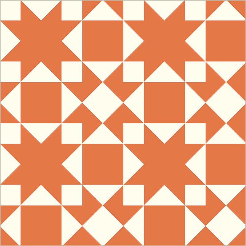 Perfect Points II Whistler Studios 54883-8 Orange Sawtooth High Density Cotton