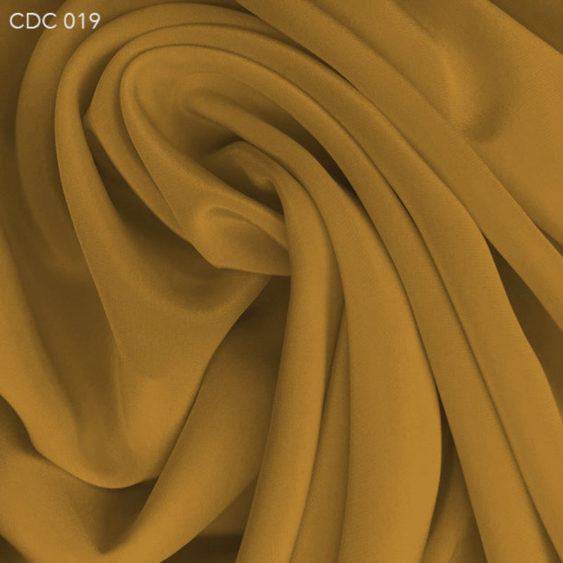 Silk Crepe de Chine - Ochre Yellow