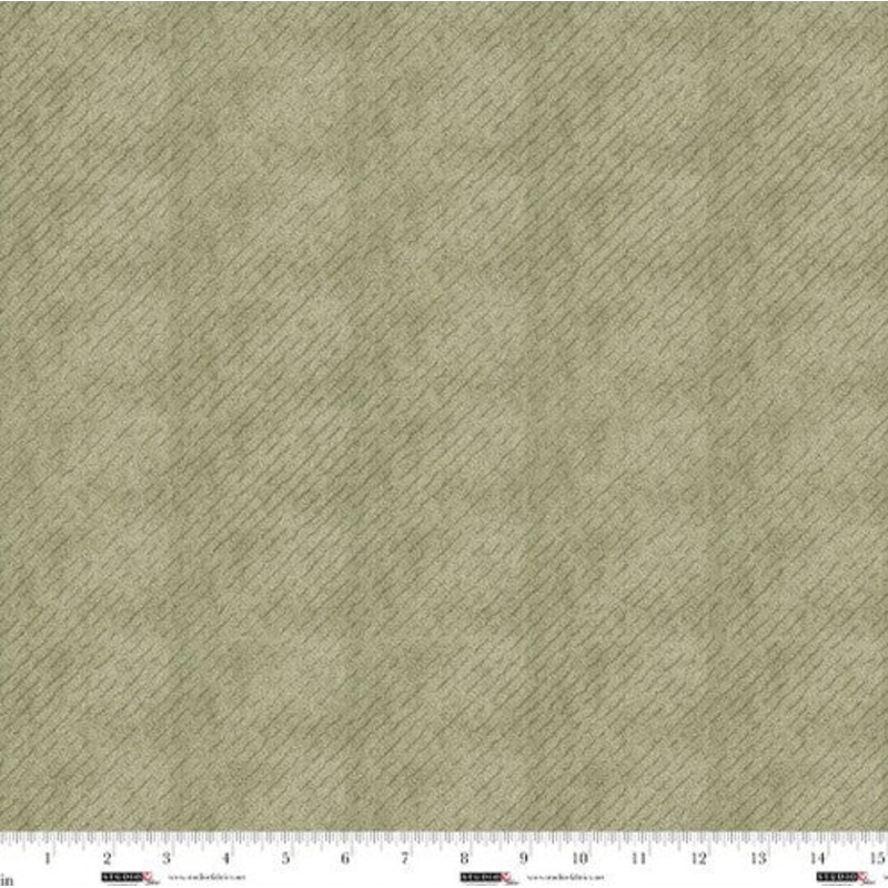Snowy Days & Frosty Nights - Striped Woolen Texture Sage