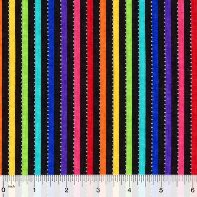 BeColourful Jacqueline de Jonge BC28Q-15 Black Rainbow Becolourful Cotton