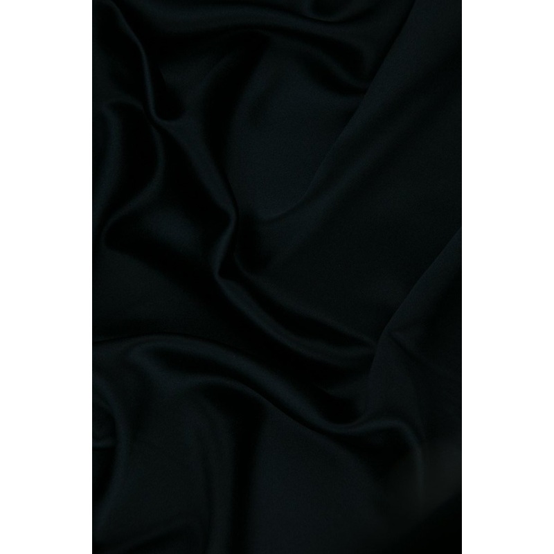 Dark Navy Silk Crepe Back Satin Fabric