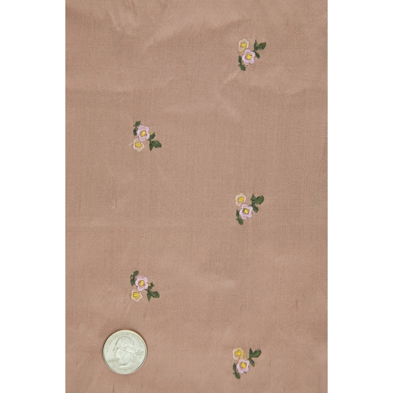 Embroidered Dupioni Silk MED-096-10 Fabric