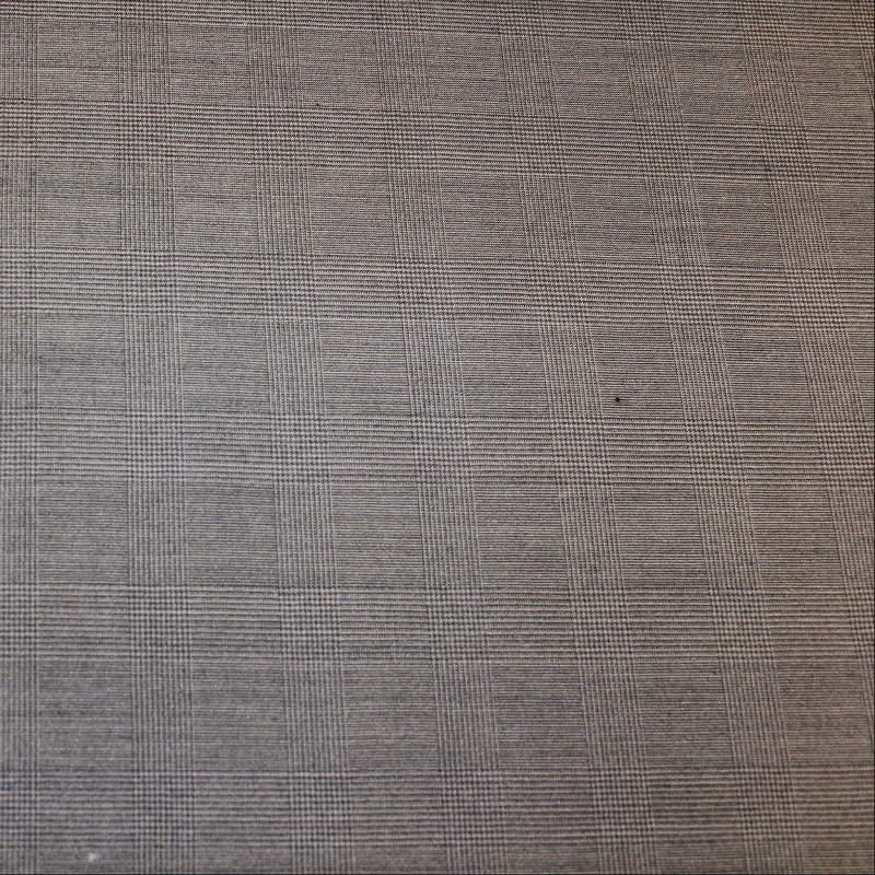 Glen Plaid Wool Suiting - Blue/Grey
