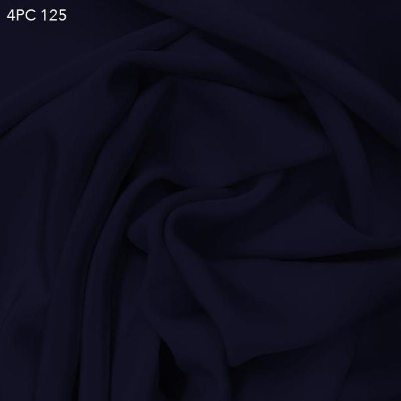 4 Ply Silk Crepe - Navy Blue