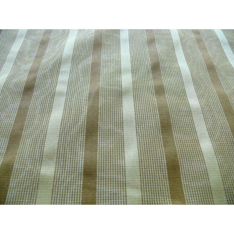 Clarence House Brown Almond & Gold Silky Stripe Bty (#1240) MSRP USD145/y