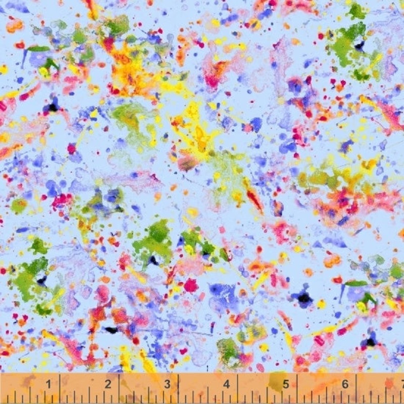 Splotch Whistler Studios 51158-3 Blue Splotch Cotton