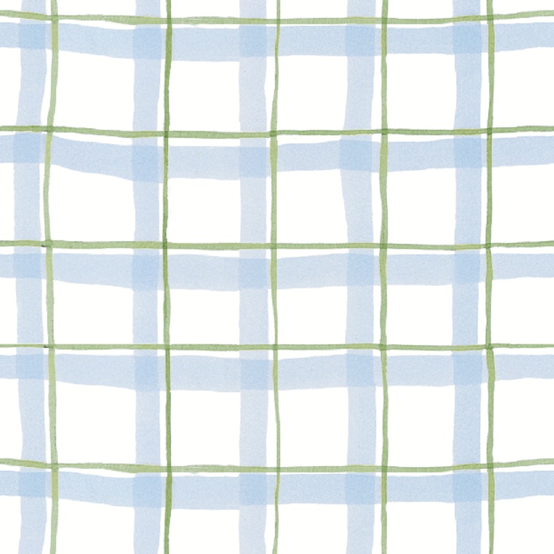 Susan Winget - Cottage Grid - Powder Blue Plaid Fabric