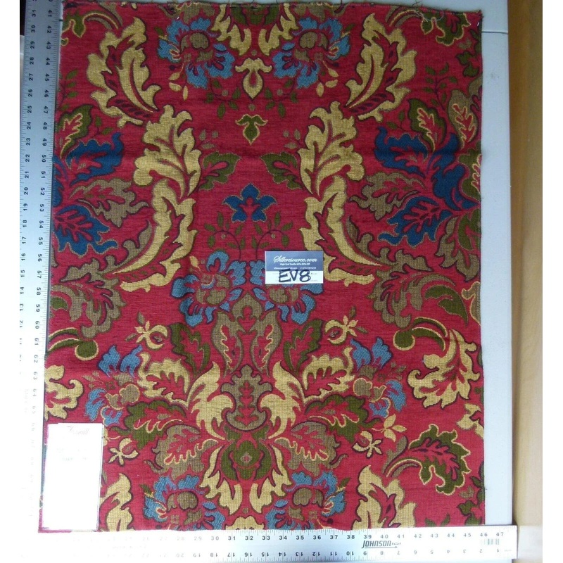 2 Ev8 Scalamandre Showroom Sample 32"x26" Novaro Tapestry Wool Multi Red Thick MSRP USD 596Y