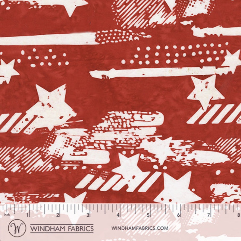 American Ink Anthology Fabrics 9212Q-1 Red Graffiti Batik Cotton