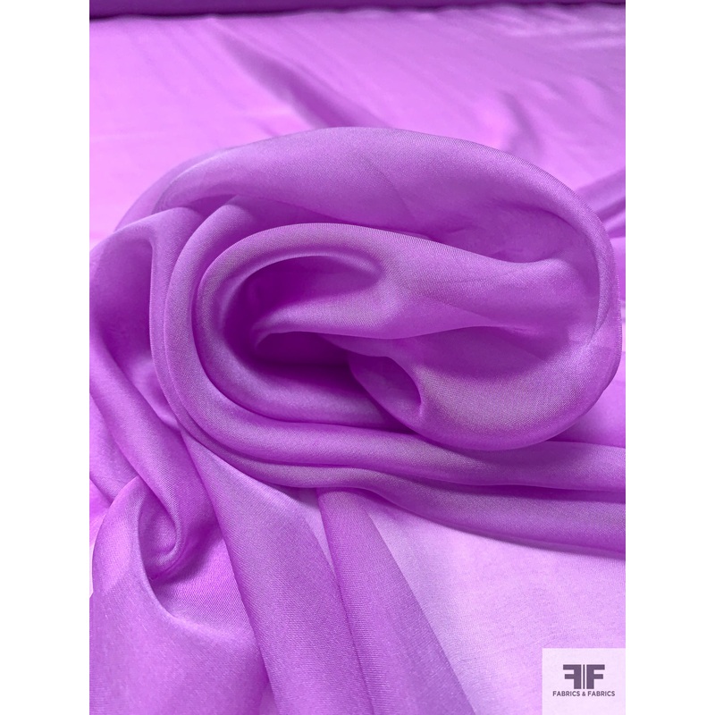 Fine Silk Chiffon in Iridescent Quality - Orchid Purple