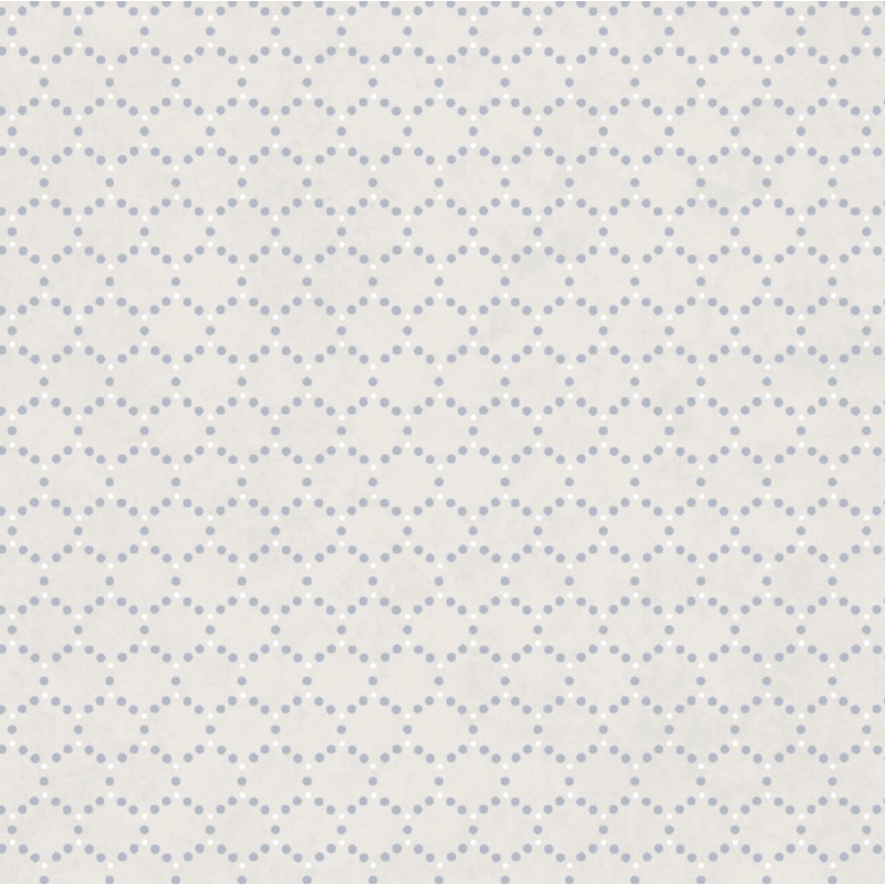 Patchwork Blue Geometrics Cream Fabric