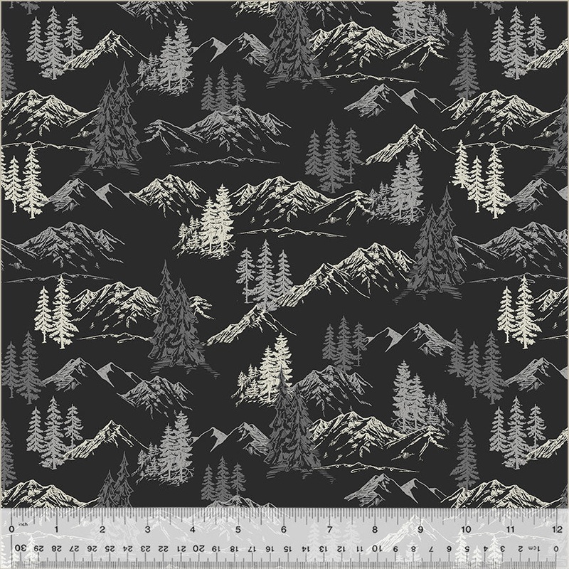 Aspen Whistler Studios 54043-1 Coal Mountains Cotton